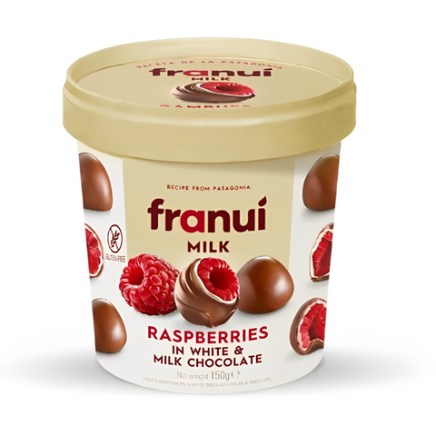 Frozen Raspberries White And Milk Chocolate 150g - Franui
