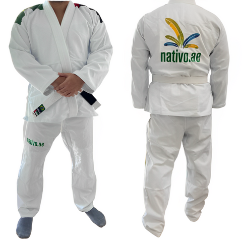 Brazilian Jiu-Jitsu Kimonos Size A3 - White Color Adult (Belt not included) - Nativo.ae 