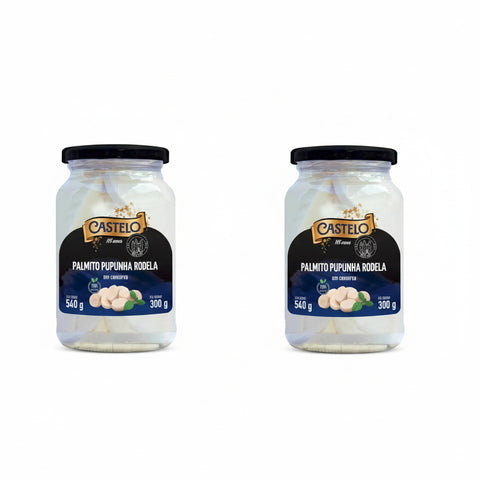 Sliced Pupunha Palm Heart (Palmito Pupunha Rodela)2x300g - Castelo
