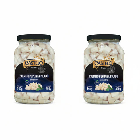 Chopped Pupunha Palm Heart (Palmito Pupunha Picado) 2x300g - Castelo
