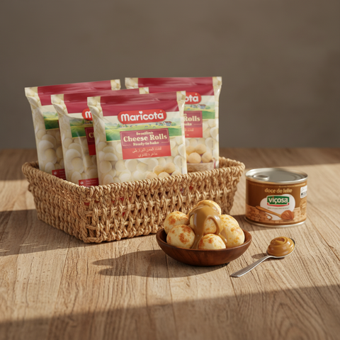 Traditional Cheese Rolls (Pao de Queijo) 5kg + Dulce De Leche 400g (Doce de Leite) Viçosa - Bundled
