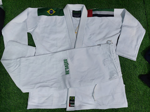 Brazilian Jiu-Jitsu Kimonos Size A3 - White Color Adult (Belt not included) - Nativo.ae