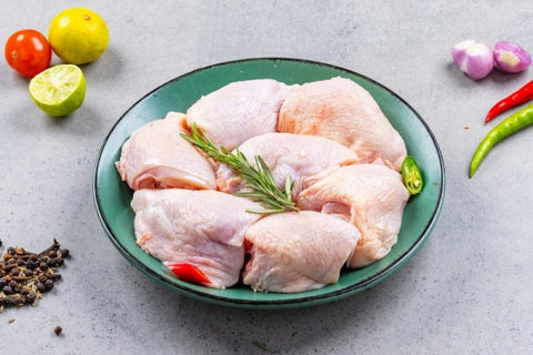 Frozen Chicken Boneless Legs Skin On 500g