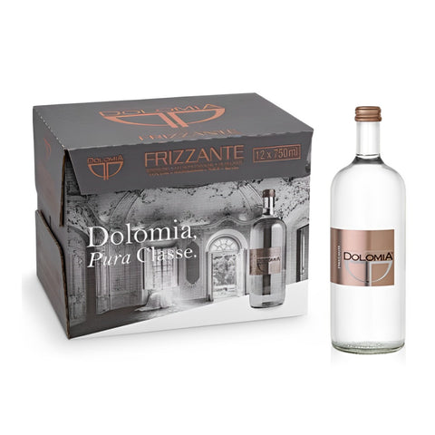 Dolomia Mineral Sparkling Water Glass Bottles 12x750 ml