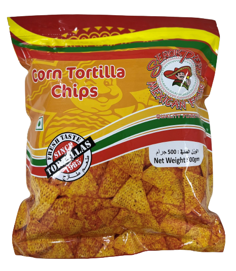 A Pack of Corn Tortilla Chips weighing 500g by Senor Pepe's