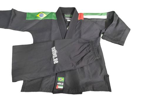 Brazilian Jiu-Jitsu Kimonos Size A2 - Black Color Adult (Belt not included) - Nativo.ae