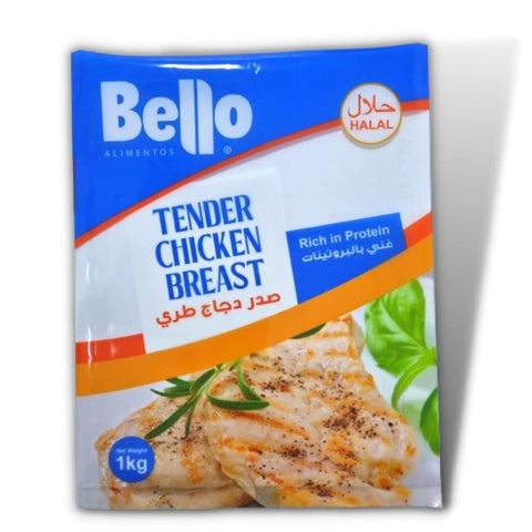 Frozen Tenderized Chicken Breast 1kg - Bello