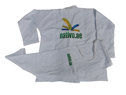 Brazilian Jiu-Jitsu Kimonos Size M2 - White Color Kids (Belt not included) - Nativo.ae